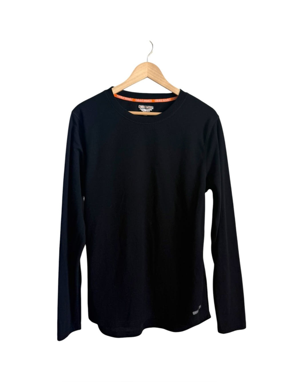 OmniWool Men's Wool Blend Long Sleeve Thermal Base Layer Shirt Black XL